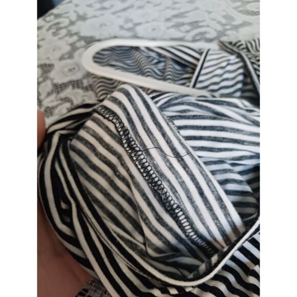 Repaired Striped Mockneck Sleeveless Super Soft Mini Dress - Picture 12 of 15